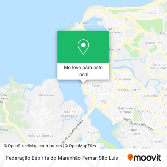 Federação Espírita do Maranhão-Femar mapa