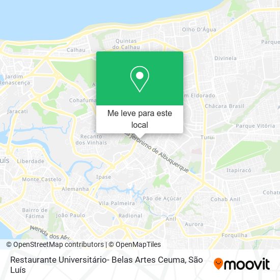 Restaurante Universitário- Belas Artes Ceuma mapa