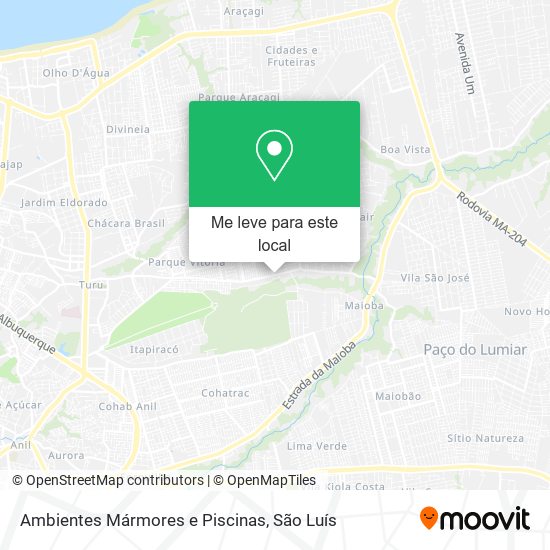 Ambientes Mármores e Piscinas mapa