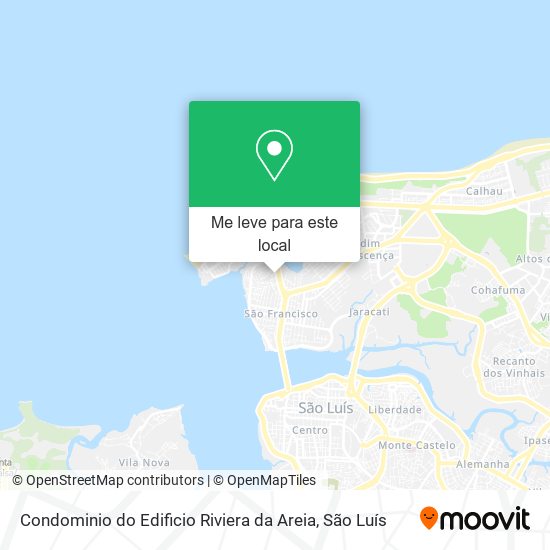 Condominio do Edificio Riviera da Areia mapa