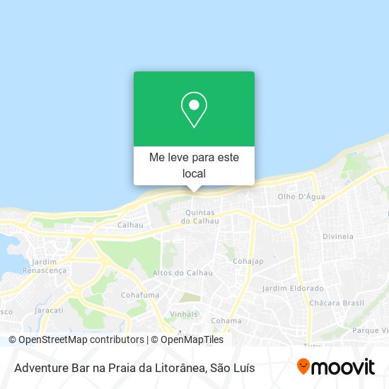 Adventure Bar na Praia da Litorânea mapa