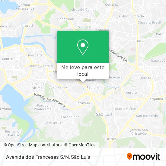 Avenida dos Franceses S/N mapa