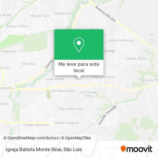 Igreja Batista Monte Sinai mapa