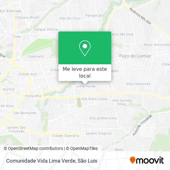 Comunidade Vida Lima Verde mapa