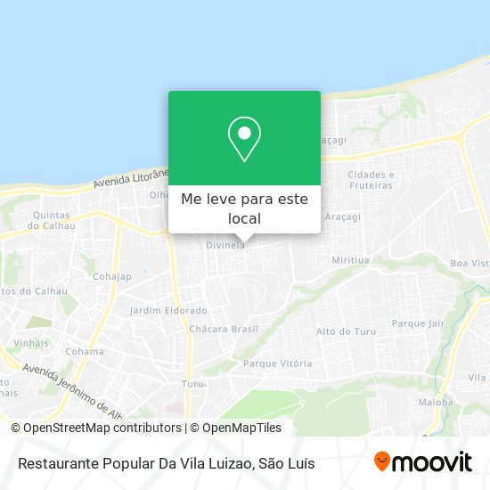 Restaurante Popular Da Vila Luizao mapa