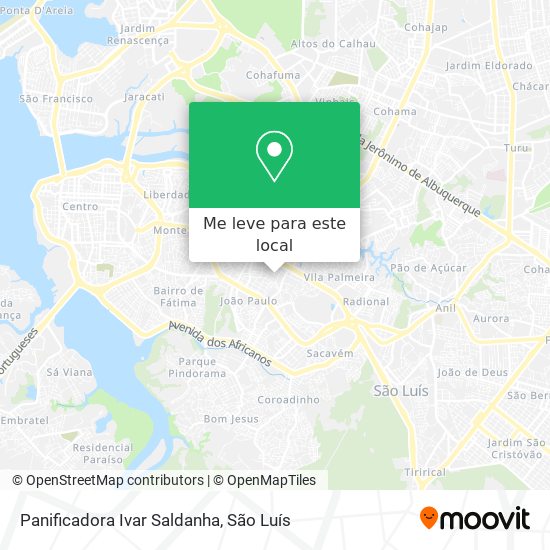 Panificadora Ivar Saldanha mapa