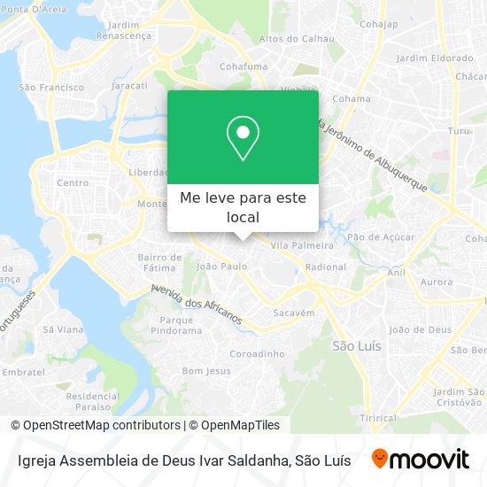 Igreja Assembleia de Deus Ivar Saldanha mapa