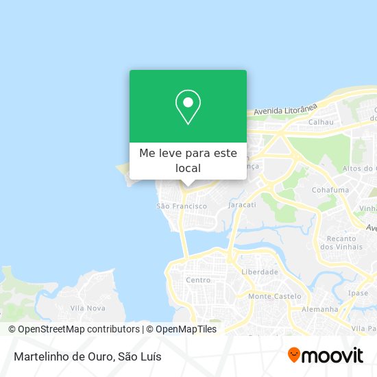 Martelinho de Ouro mapa