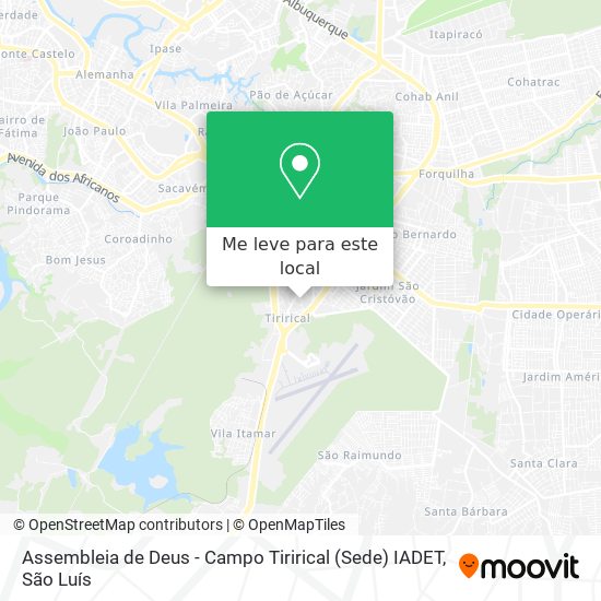 Assembleia de Deus - Campo Tirirical (Sede) IADET mapa