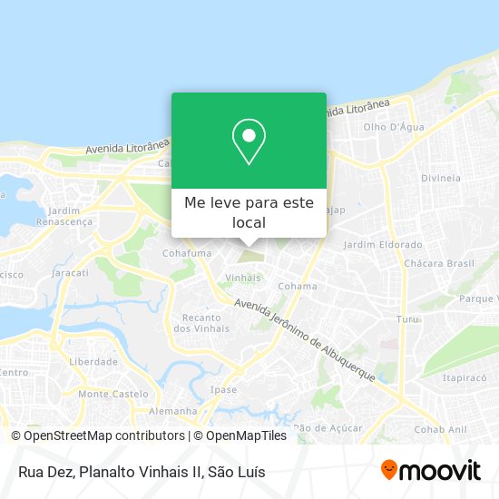 Rua Dez, Planalto Vinhais II mapa