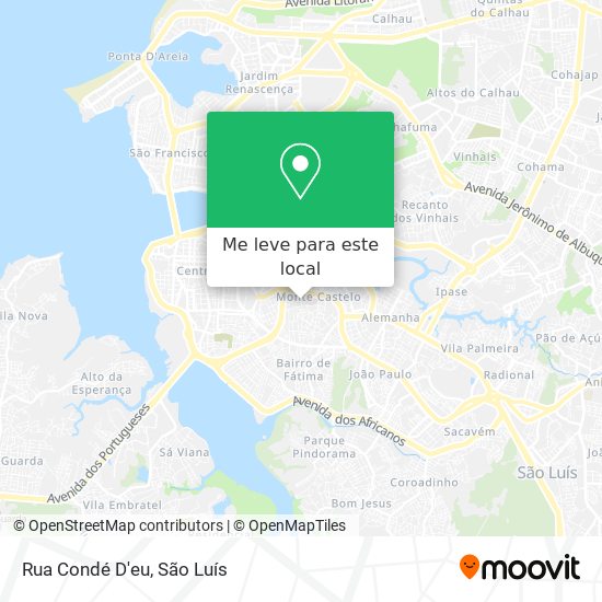 Rua Condé D'eu mapa