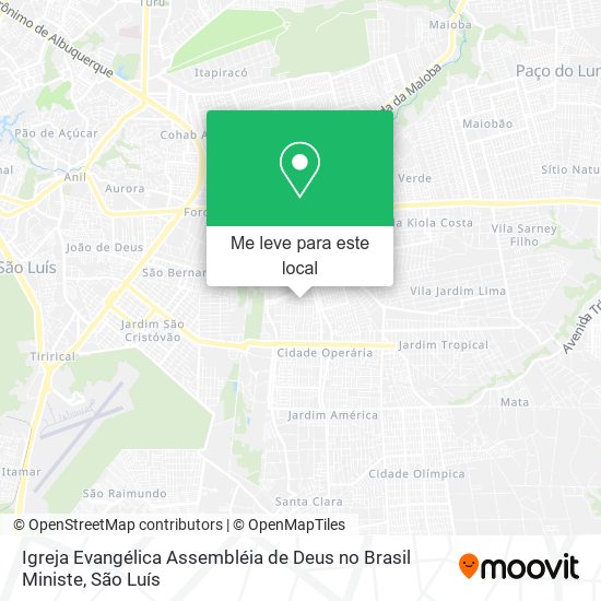 Igreja Evangélica Assembléia de Deus no Brasil Ministe mapa