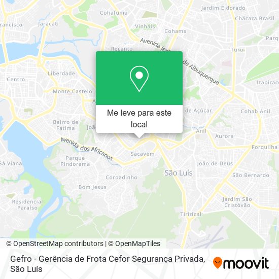 Gefro - Gerência de Frota Cefor Segurança Privada mapa