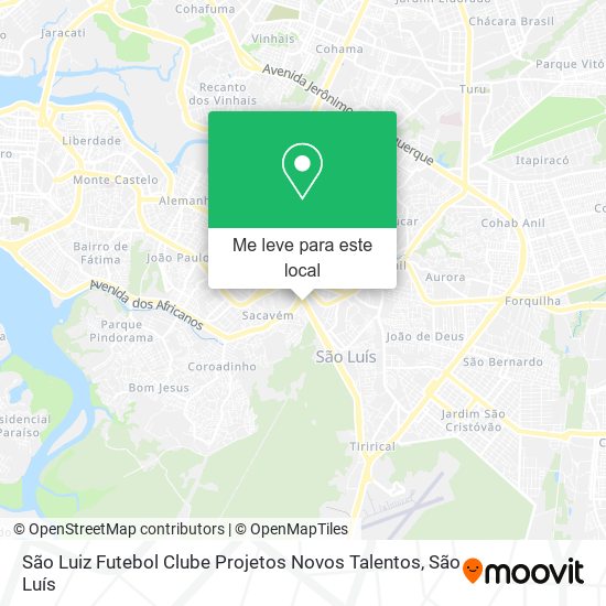 São Luiz Futebol Clube Projetos Novos Talentos mapa