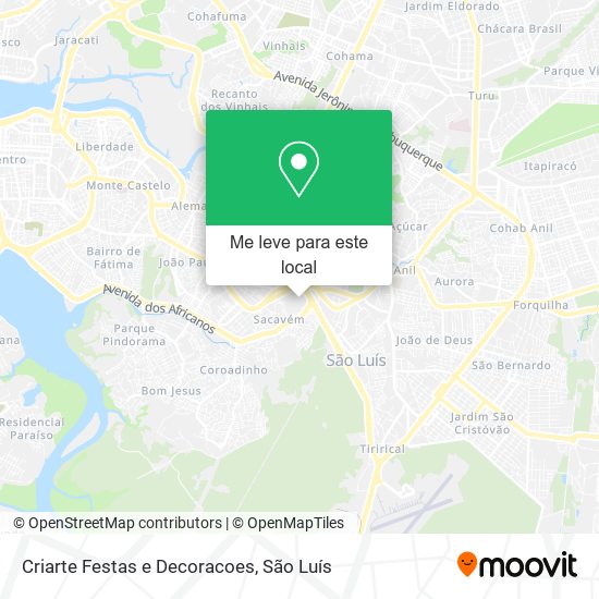Criarte Festas e Decoracoes mapa