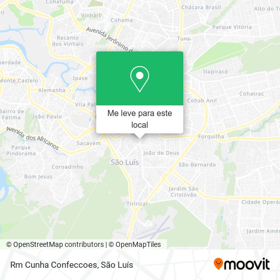 Rm Cunha Confeccoes mapa