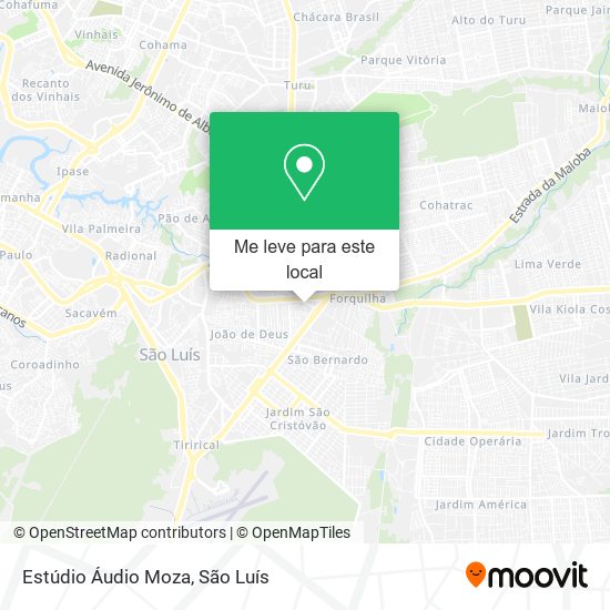 Estúdio Áudio Moza mapa