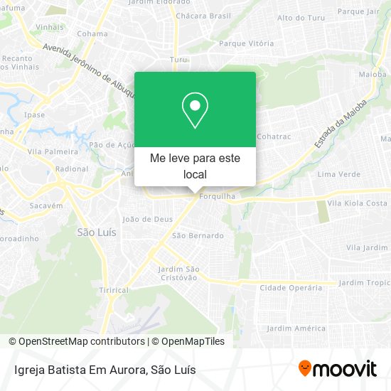 Igreja Batista Em Aurora mapa