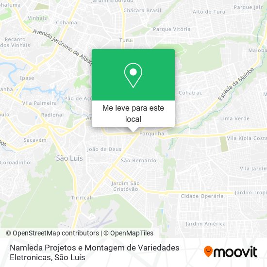 Namleda Projetos e Montagem de Variedades Eletronicas mapa