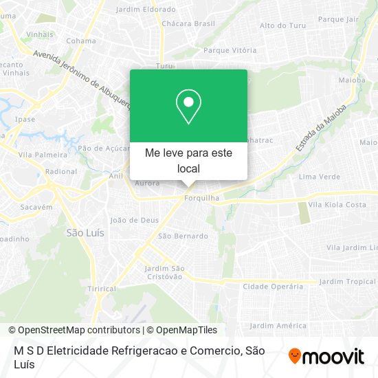 M S D Eletricidade Refrigeracao e Comercio mapa