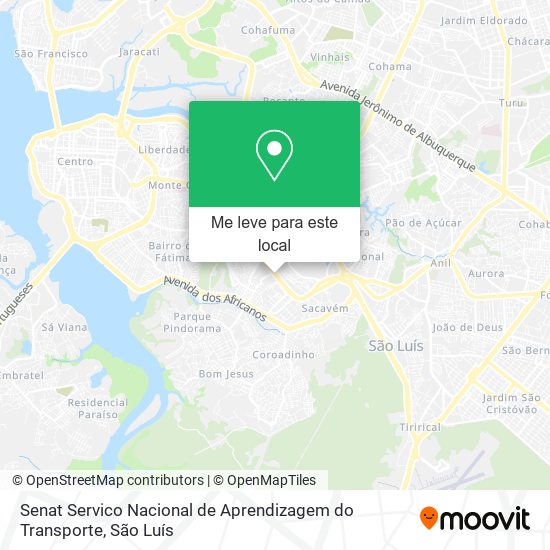 Senat Servico Nacional de Aprendizagem do Transporte mapa
