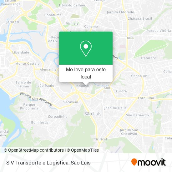 S V Transporte e Logistica mapa