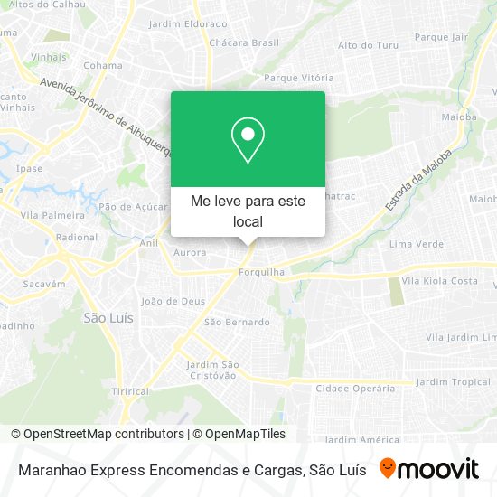 Maranhao Express Encomendas e Cargas mapa