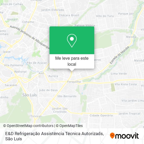 E&D Refrigeração Assistência Técnica Autorizads mapa