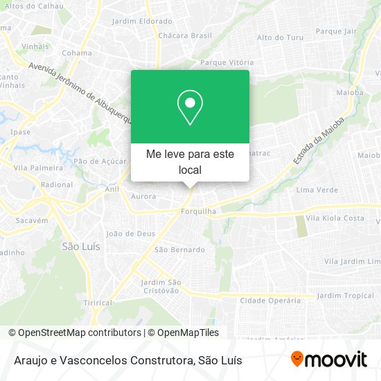 Araujo e Vasconcelos Construtora mapa