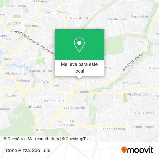 Cone Pizza mapa