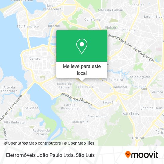 Eletromóveis João Paulo Ltda mapa