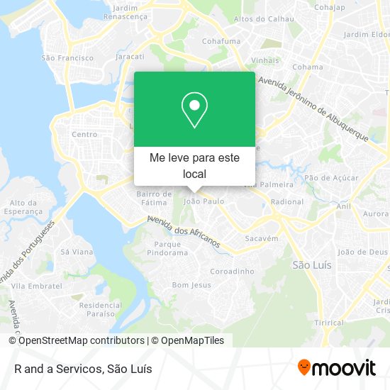 R and a Servicos mapa