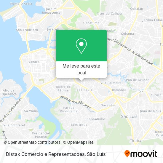 Distak Comercio e Representacoes mapa