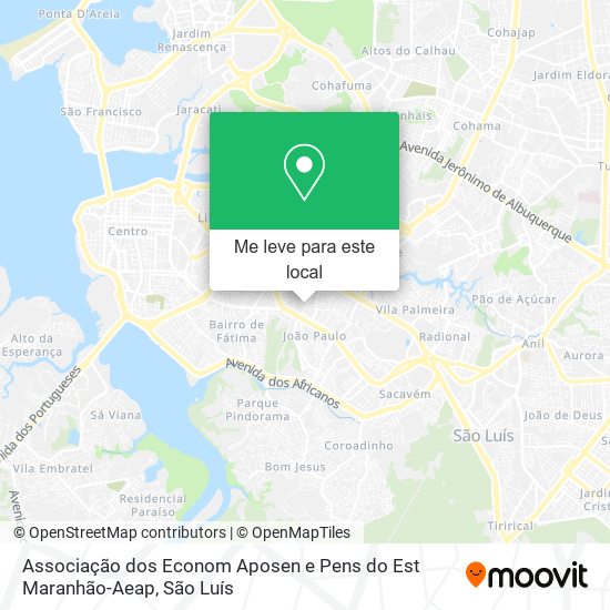Associação dos Econom Aposen e Pens do Est Maranhão-Aeap mapa