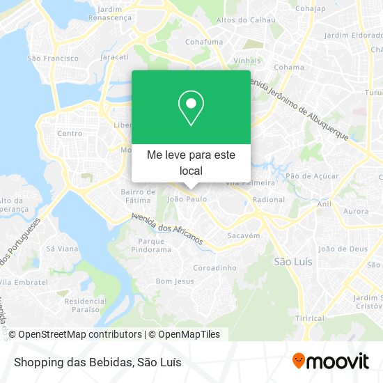 Shopping das Bebidas mapa