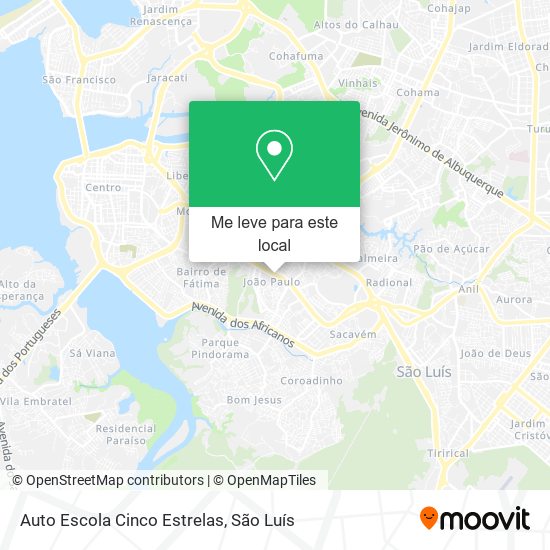 Auto Escola Cinco Estrelas mapa