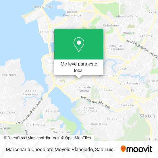 Marcenaria Chocolate Moveis Planejado mapa