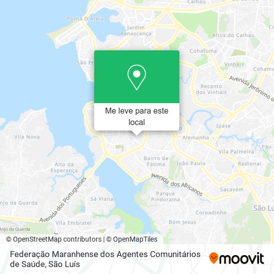 Federação Maranhense dos Agentes Comunitários de Saúde mapa