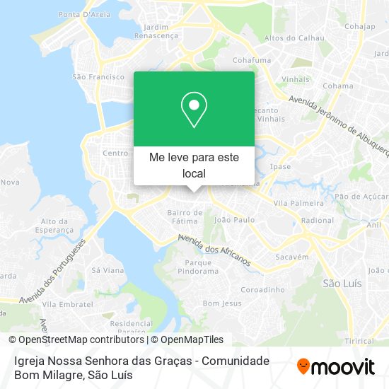 Igreja Nossa Senhora das Graças - Comunidade Bom Milagre mapa