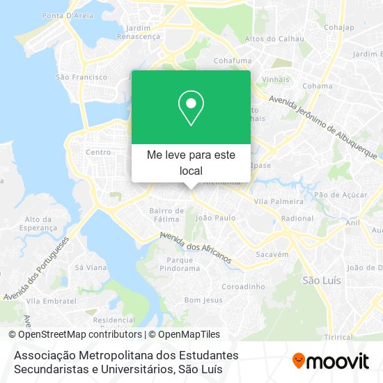 Associação Metropolitana dos Estudantes Secundaristas e Universitários mapa