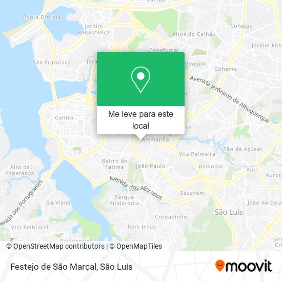 Festejo de São Marçal mapa