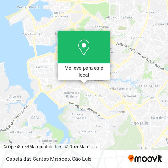 Capela das Santas Missoes mapa