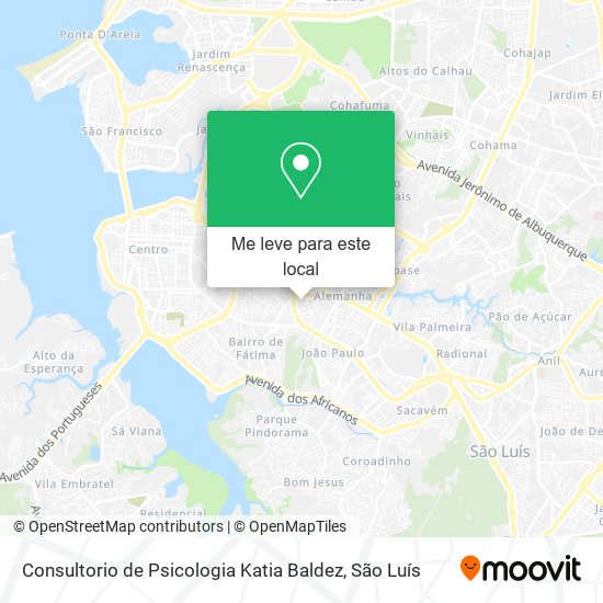 Consultorio de Psicologia Katia Baldez mapa