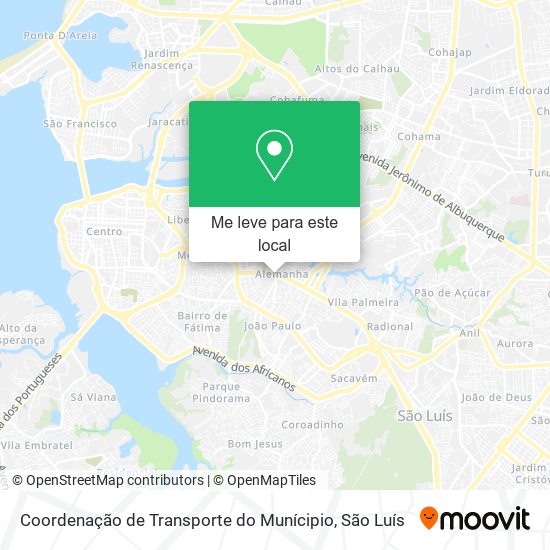 Coordenação de Transporte do Munícipio mapa