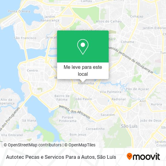 Autotec Pecas e Servicos Para a Autos mapa