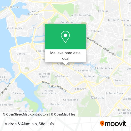 Vidros & Aluminio mapa