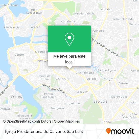 Igreja Presbiteriana do Calvario mapa