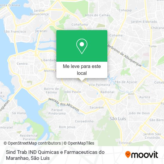 Sind Trab IND Quimicas e Farmaceuticas do Maranhao mapa