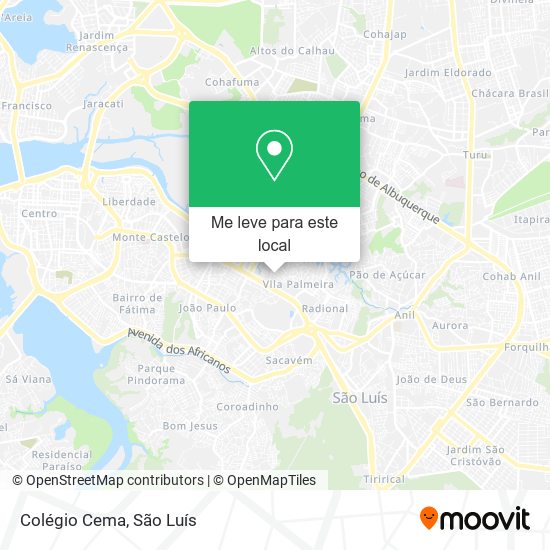 Colégio Cema mapa