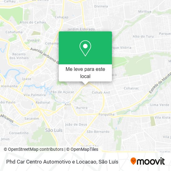 Phd Car Centro Automotivo e Locacao mapa